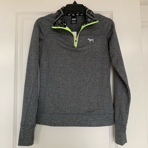 Grey and Neon Green VS Ultimate Quarter Zip Up